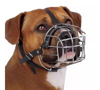 Wire Basket Dog Muzzle - Stops Barking Biting Protection Headwear
