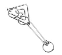 Wire Brain Teaser - Ensemble de puzzles I-Q en métal | Casse-tête flexible | Jeu de puzzle de démêlage pour et adultes, jouet de tour de magie Interlock Iron Unlock | Jouet STEM sûr, réutilisa