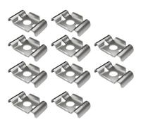 Wire Cage Clips - Stainless Steel Clamps for Farm | 10 Piece Set with Strong Grip, Compact Fastening Tool, Practical Repair Accessory, Handy Improvement Gear for Backyard