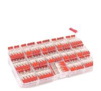 Wire Connectors Set Compact Wiring Terminal Block For Home Fast Push-in Electrical Lever wire Connector 2/3/5 Pin NWPNLXEA(Red 76PCS)