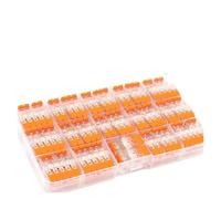 Wire Connectors Set Compact Wiring Terminal Block For Home Fast Push-in Electrical Lever wire Connector 2/3/5 Pin NWPNLXEA(Orange 76PCS)