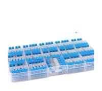 Wire Connectors Set Compact Wiring Terminal Block For Home Fast Push-in Electrical Lever wire Connector 2/3/5 Pin NWPNLXEA(Blue 76PCS)
