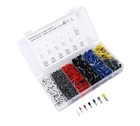 Wire Ferrule Terminals Kit 1900pcs | 7 Sizes Tin Plated Copper Insulated Connectors | Universal for Cars/Electronics/Home DIY | Ratchet Crimping Tool