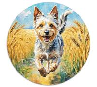 Wire Fox Terrier 1000 Pièce Jigsaw Puzzles Jeux ÉduChatifs Créatif Jigsaw Rond Jeu De Défi Unique pour Cadeaux De Voyage, Présent 1000pcs (67.5x67.5cm)