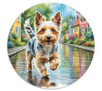 Wire Fox Terrier 1000 Pièce Jigsaw Puzzles Jeux ÉduChatifs Soulageur De Stress Jigsaw Rond Défi Couleur pour Adultes Et Enfants 1000pcs (67.5x67.5cm)