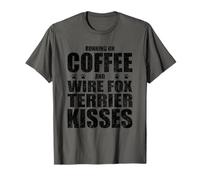 Wire Fox Terrier Chien Dire Café Amour propriétaire de Chien T-Shirt