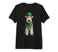 Wire Fox Terrier Chien Saint Patrick propriétaire de Paddy T-Shirt Haut de Gamme