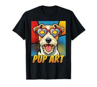 Wire Fox Terrier Pop Art Rétro Comic Style T-Shirt