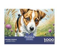 Wire Fox Terrier Puzzle 1000 Pièces Art Collection Chien de Compagnie Puzzle Difficile Impossible pour Adultes pour Adultes Et Enfants À Partir De 14 Ans38x26cm/1000pcs