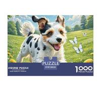 Wire Fox Terrier Puzzle 1000 Pièces Détente & Relaxation Chien de Compagnie Puzzle Difficile Impossible pour Adultes pour Adultes Et Enfants À Partir De 14 Ans38x26cm/1000pcs