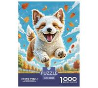 Wire Fox Terrier Puzzle 1000 Pièces DIY Divertissement Puzzles Classiques Chien de Compagnie Illustration Colorée pour Adultes Et Enfants À Partir De 14 Ans38x26cm/1000pcs