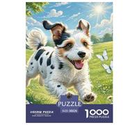 Wire Fox Terrier Puzzle 1000 Pièces DIY Divertissement Puzzles Classiques Chien de Compagnie Puzzle Difficile Impossible pour Adultes pour Adultes Et Enfants À Partir De 14 Ans38x26cm/1000pcs