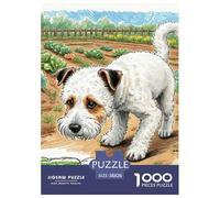 Wire Fox Terrier Puzzle 1000 Pièces Jeux Éducatif Défi Jouets Cadeaux Chien de Compagnie Illustration Colorée pour Adultes Et Enfants À Partir De 14 Ans38x26cm/1000pcs