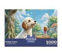 Wire Fox Terrier Puzzle 1000 Pièces Jeux Éducatif Défi Jouets Cadeaux Chien de Compagnie Puzzle Difficile Impossible pour Adultes pour Adultes Et Enfants À Partir De 14 Ans38x26cm/1000pcs