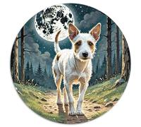 Wire Fox Terrier Puzzle De 1000 Pièces Jeu Cadeau Unique Chien de Compagnie Puzzle Rond Jeu D'Intelligence Adultes Et Enfants À Partir De 12 Ans1000pcs (67.5x67.5cm)