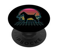 Wire Hair Fox Terrier Vintage années 80 Vaporwave Esthétique PopSockets PopGrip Adhésif