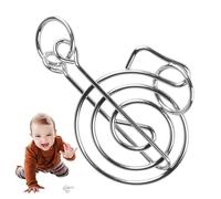 Wire Puzzle Set - Nickel-Plated Iron, 2.8in Brain Teaser Puzzle Durable and Smooth | Metal Interlocking Puzzles for Cognitive and Motor Skill Development, Educational Toy for Children, Adults, Family