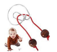 Wire Puzzle Set - Nickel-Plated Iron, 2.8in Brain Teaser Puzzle Durable And Smooth | Metal Interlocking Puzzles For Cognitive And Motor Skill Development, Educational Toy For Children, Adults, Family