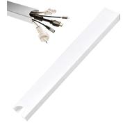 Wire Raceway - Magnetic Vertical No Drill 14.9 inch Under Desk,Cord Organizer Channel,for Bedroom Study Room Home Apartment Dormitory Office Internet Cafe