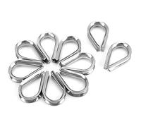 Wire Rope Clamp, Stainless Steel Thimble 6MM Cable, Marine Rigging Sleeve, Boat Clips, Industrial Hoisting, Fishing Gear, Playground Safety Protection Ring