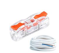 Wire Splicing Connectors, Inline Lever 1 To 1 Splicing Terminal Connector, Quick Electrical Conductor Combination Connectors, 3.15cm, For Dining Room, Factory, Home Projects