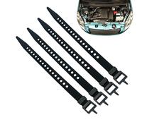 Wire Ties - 4 Pieces Adjustable Securing Straps, Buckled Ski Straps, Cord With Buckle | For Camping Hiking Travel Outdoor Skiing Cargo Marine Luggage Sports Equipment