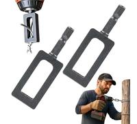 Wire Twister Tool for Drill, Hexagonal Processing Winder, Heavy Duty Wire Twister for Drill with 1/4 Inch Shank, Practical Spinner Attachment to Assist Fencing and Tying (A*2)