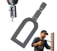 Wire Twister Tool for Drill, Hexagonal Processing Winder, Heavy Duty Wire Twister for Drill with 1/4 Inch Shank, Practical Spinner Attachment to Assist Fencing and Tying (B)