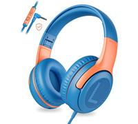 Wired Headphones for Kids with Microphone,On-Ear Headphones,Volume Limit 85/94dB,3.5mm Jack,Foldable On-Ear Design,Safe and Comfortable for