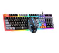 Wired Keyboard and Mouse Set USB Luminous Mechanical Keyboard and Mouse Set for PC Laptop