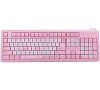 Wired Keyboard,Ultra-Slim USB Wired Keyboard with 104 Keys,Universal USB Keyboard for Home Office Laptop,45.5 x 14.8 cm/17.9 x 5.8 Inches (Pink)