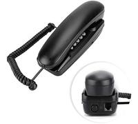 Wired Telephone,Fixed Phone without Caller ID Display,Wall Phone for Home Office,Compatible with Flash/Mute/Repeat Function(Black)
