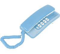 Wired Telephone,Fixed Phone Without Display Display,Wall Phone For Home Office With Flash/Secret/Last Number Reminder (Blue)