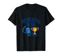 WiredToWin Police de police d'électricien Pun Varsity T-Shirt