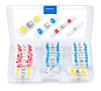 Wirefy 110 Pièces Kit de Cosses Électriques Thermorétractables à Souder - Cosses Électriques Étanches - Raccordement Bout à Bout Imperméable - 0,14-6 mm²