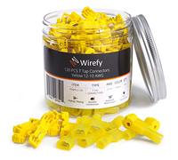 Wirefy 120 Pièces Cosses Électriques à Sertir en T Tap - Cosses Mâles Isolées Automobile à Déconnexion Rapide - Jaune 4-6 mm²