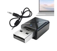 Wireless Adapter, USB Transmitter Receiver, Bluetooths 5.0 Connectivity, Plug-And-Play Functionality for Desktop Laptop TV Remote Work, 3,2 x 1,7 x 1 cm 15 g Black