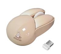 Wireless Animal, Cute Bunny Design, Silent Click, 9.2cmx9.2 inches 2.4g Cordless Control, Battery Operated, White Finish, for Kids, Laptop, Desktop, and Home Office Use