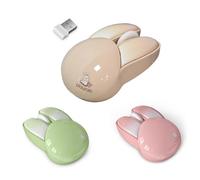 Wireless Animal, Cute Bunny Design, Silent Click, 9.2cmx9.2 inches 2.4g Cordless Control, Battery Operated, White Finish, for Kids, Laptop, Desktop, and Home Office Use