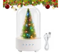 Wireless Audio Player USB Rechargeable Seasonal Ornament Light Up Music | Christmas Speaker USB Rechargeable Christmas Tree with LED Lights Holiday Wireless Speakers Dining Table Windowsill Bookshelf