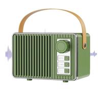 Wireless Audio Speaker, Rechargeable Retro Radio, Music Player Device | Cordless Sound System for Bedroom Office, Classic Inspired Design | Battery Powered Playback, Travel Friendly Body