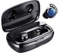 Wireless Bluetooth Headphones, Bluetooth 5.3 Earbuds With Enc Reduction, Wireless Earphones, Ipx8 Waterproof 110 Hours Playtime, Bluetooth Earphone Black
