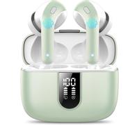 Wireless Bluetooth Headphones, Bluetooth 5.3 Headphones, 50 Hours Touch Control, 4 Enc Call Noise Cancelling Mic, Deep Bass, Comfortable Fit, Ipx7 Waterproof Headphones (Green)