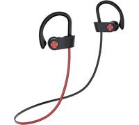 Wireless Bluetooth Headphones, U8 Wireless Bluetooth Headphones With Neckband, Bluetooth Sports Earbud, Neckband Bluetooth Headset With Mic,15 Hours, Ipx7 Waterproof (Red)