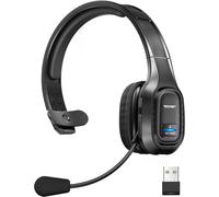 Wireless Bluetooth Headphones with Microphone,Noise Reduction Headphones with 55 Hours of Battery Life for PC Laptop Computer Call Center Telephones/Skype/Office/Zoom/Truck Drivers