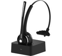 Wireless Bluetooth Headset for PC,15 Hours Battery Life,Phone Headset,Over Ear with Noise Cancelling for Truck Drivers,Skype,Call Center