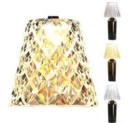 Wireless Bottle Lamp - 3-Color Touch Dimming Lampshade, Rechargeable Wine Bottle Lights for Dining, Robust Glow Top, Versatile Lighting with Double Sensor Control, Tabletop Light Set for Nighttime