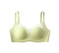 Wireless Bra for Big Breasts Women Push Up Full-Coverage Large Size Bra Ladies Seamless Comfort Smoothing Bralettes(S2,Green)