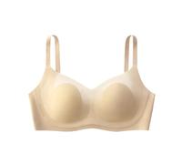 Wireless Bra for Big Breasts Women Push Up Full-Coverage Large Size Bra Ladies Seamless Comfort Smoothing Bralettes(S2,Skin)