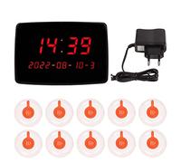 Wireless Calling System 10Pcs Waterproof Call Buttons 1 Display Receiver Patient Pager System for Hospital Bar